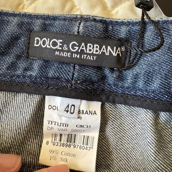 NWT Dolce & Gabbana Straight Leg Distressed Jeans Size 40 - Picture 14 of 14